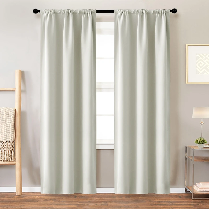 High Shading Blackout Curtains For Bedroom Modern Thermal Insulating Solid Finished Curtains Living Room Window Treatment Drapes