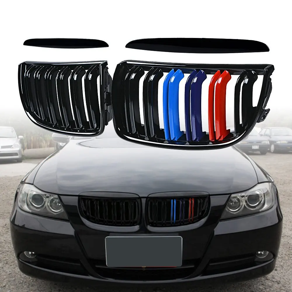 Передняя решетка для радиатора двойная BMW 3 серии E90 2005 2006 2007 гоночные решетки