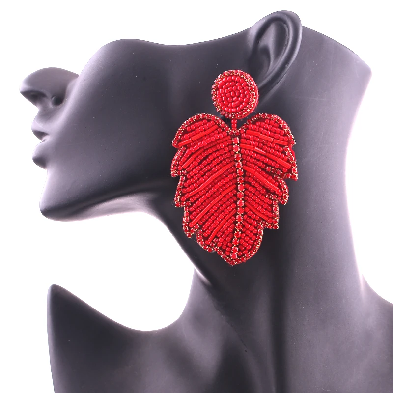 A 1688 Earrings Za Boho Glass Beads handmade drop earrings for women Lt 2