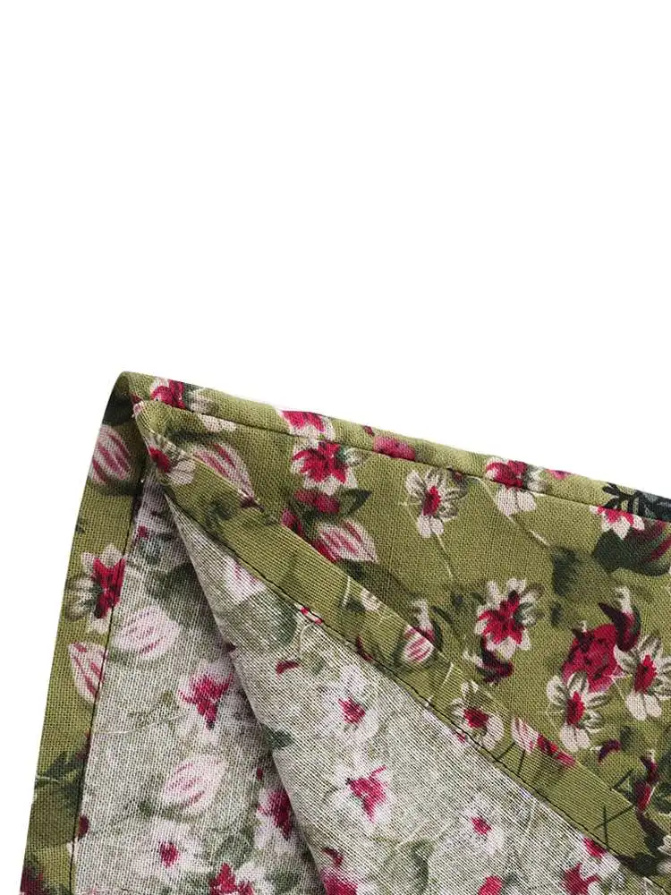 Women's Printed Long Maxi Dress ZANZEA Vintage Autumn Sundress Casual 3/4 Sleeve Cotton Vestidos Robe Plus Size S-5XL Tunic