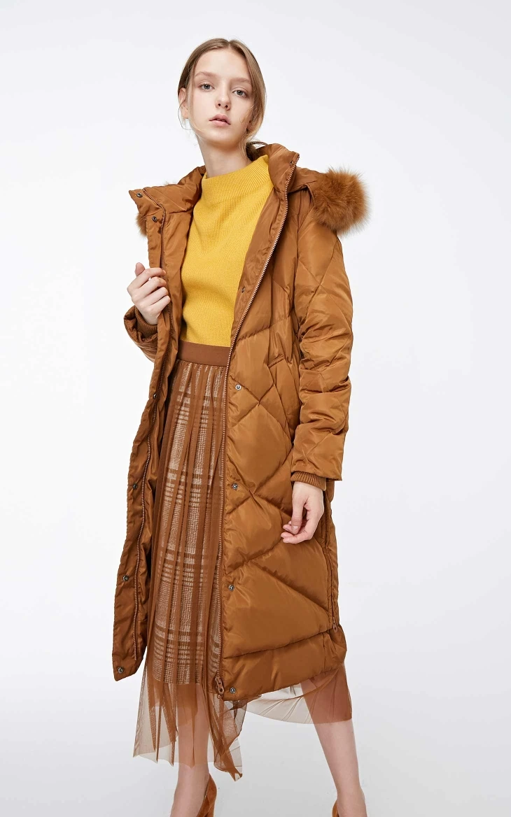 Vero Moda женский съемный лисий мех с капюшоном длинный пуховик | 318312509