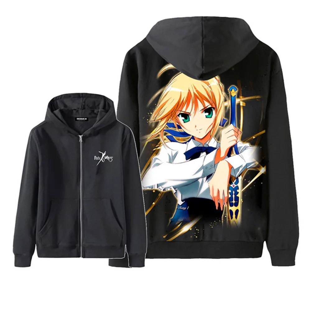 Куртка для косплея Fate/stay night Saber Altria Pendragon Okita Souji, Повседневная Толстовка с капюшоном, спортивная одежда - Цвет: Style12