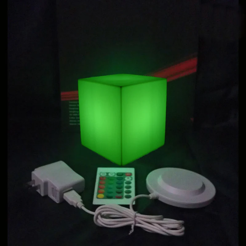 

Skybesstech Glowing RGB Square Lamp Waterproof IP65 D10*10*10cm LED Lighting Cube D10cm Table Cube Stool Free Shipping 20pcs/Lot
