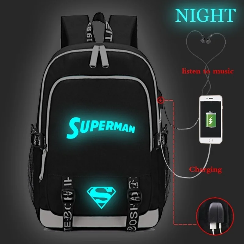 Женский Мужской рюкзак Mochila, Модный USB кабель для подзарядки, рюкзаки с принтом для девочек и мальчиков, рюкзак для ноутбука, школьный рюкзак - Цвет: 802-dff-12-17