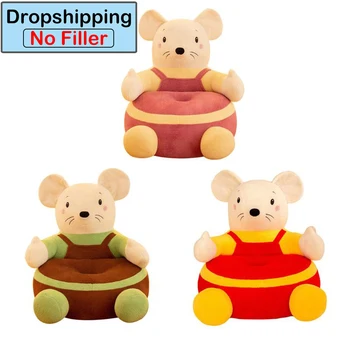 

0-3Y Baby Kids Cartoon Mouse Shaped Chair Cover Infant Toddler Plush Bean Bag Sofa Seats Skin without Filler