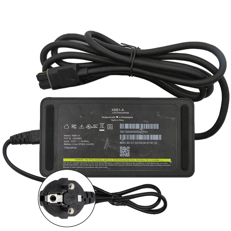 Для 2 Prong Xfinity XBB1-A зарядное устройство адаптер питания Li-Ion 57WH 8.4VDC-используется