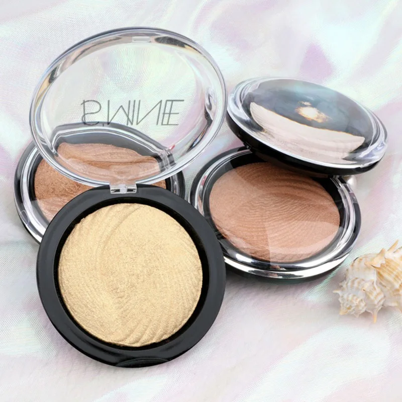 Highlighter палитра пудры 3 цвета блестящий блеск порошок бронзатор ремонт хайлайтер палитра теней для век лица Iluminador