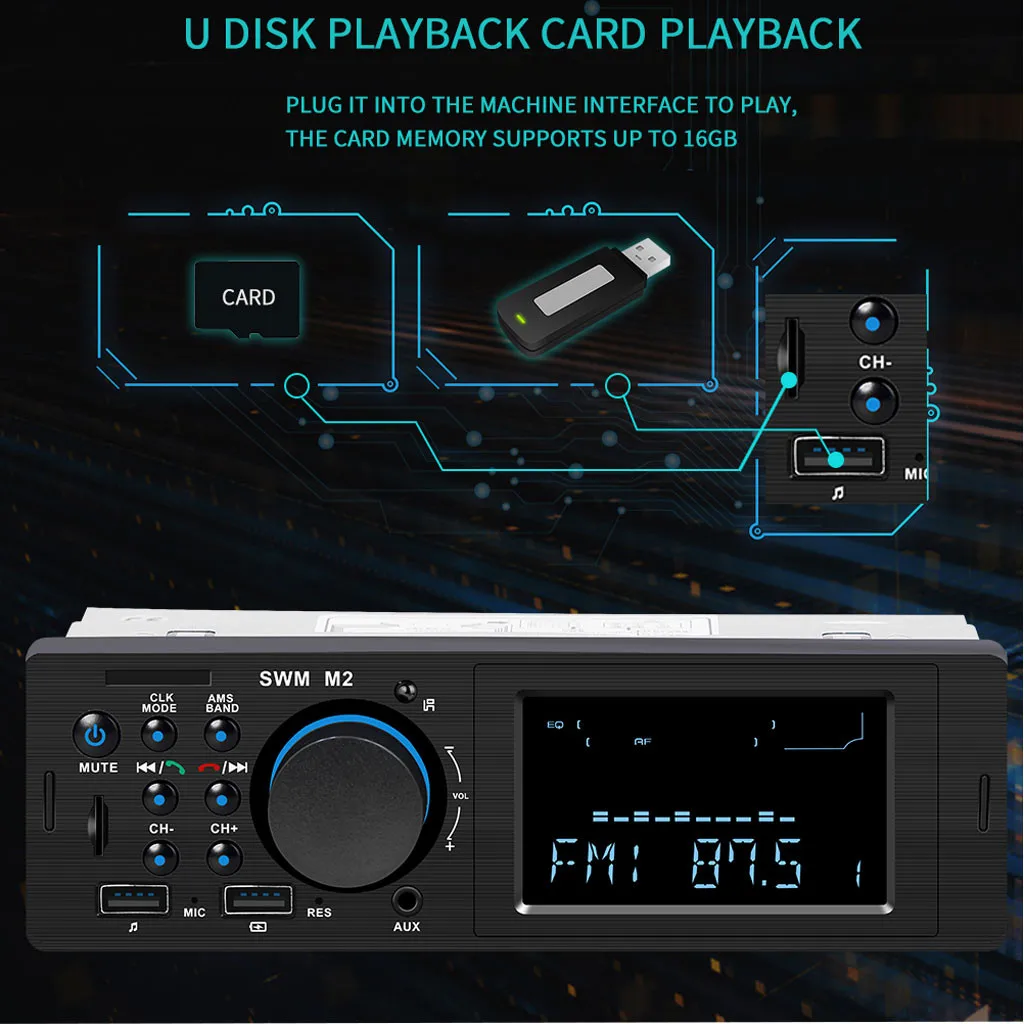 Автомобильный стерео Bluetooth 4,0 MP3 музыкальный плеер fm-передатчик модулятор Радио BT Dual USB быстрое зарядное устройство Автомобильный лодочный трактор Аксессуар# Ger