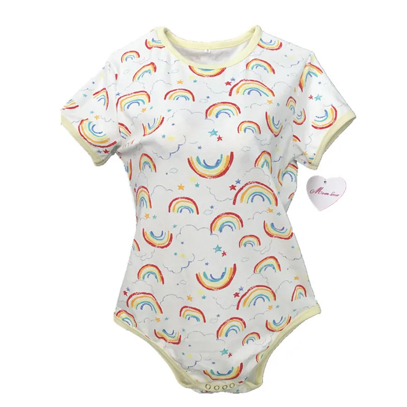 ABDL комбинезон, боди, хлопок, женский комбинезон, пижама с застежкой в промежности, комбинезон для взрослых