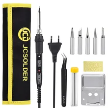 JCD – Kit de fer à souder électrique à température réglable avec affichage numérique LCD, 80W, 220V, 110V, Station de soudage