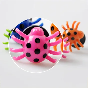 

20Pcs Jumping Spider Colorful Bounce Spider Anti Stress Toys Party Supplies Gifts Kids Funny Toys Bouncing spiders Pedestal Toy