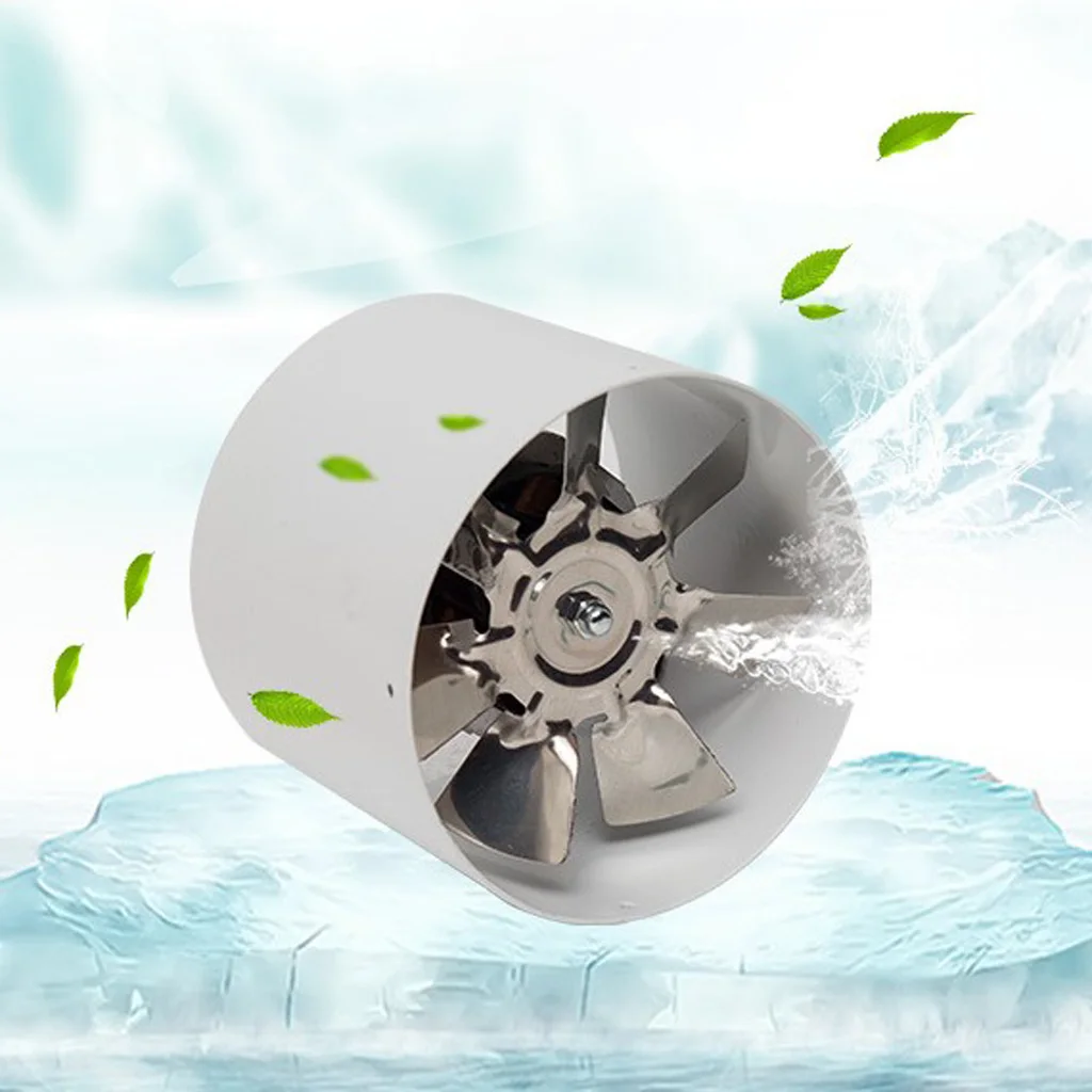 4 inch Inline Duct Fan, Metal Duct Booster Fan Low Noise Inline Duct Vent Blower Great For Grow Tent HVAC Exhaust and Intake