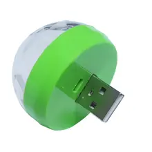 LED USB Mini aktywowana głosem kryształowa kula Led scena kula dyskotekowa projektor oświetlenie imprezowe Flash światła dj-skie tanie tanio ICOCO CN (pochodzenie) Klimatyczna lampa green red white blue 3 (W) 5 (V)