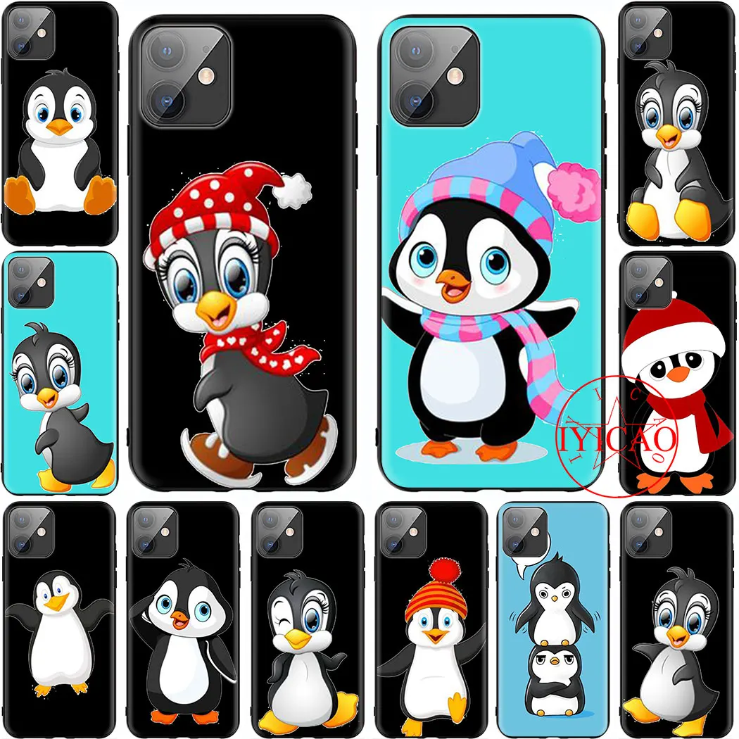 Мягкий силиконовый чехол для телефона с рисунком пингвина iPhone 5 6 7 8 11 5S 6s Plus XR XSMax Max