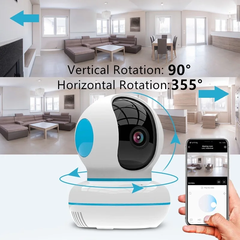 IP камера Tuya Беспроводная с поддержкой Wi Fi и 2 сторонним аудио 1080P|Камеры