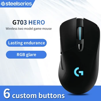 

Logitech G703 hero Sensor LIGHTSPEED mouse wireless gaming mouse with 16,000 DPI for pc gaming mouse gamer