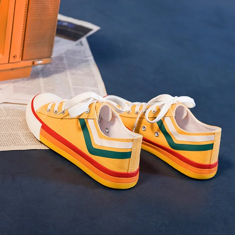 Women's jogging shoes absorption shoes Women Vulcanize Shoes low-top shoes canvas shoes women shoes rainbow bottom women's shoes Women's jogging shoes absorption shoes Women Vulcanize Shoes low-top shoes canvas shoes women shoes rainbow bottom women's shoes
