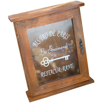 

Wooden House Key Box Wooden Key Storage Case Key Hanger Box Wooden Storage Case