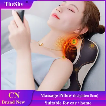 

TheShy Electric Massage Pillow Vibrating Heating Infrared Massager For Head Neck and Back Pain Stress Relief and Relax