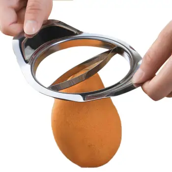 

Creative Durable Stainless Steel Mango Corer Slicer Fruits Vegetable Slicing Cutter Pitter Mango Quick Peeling Remover