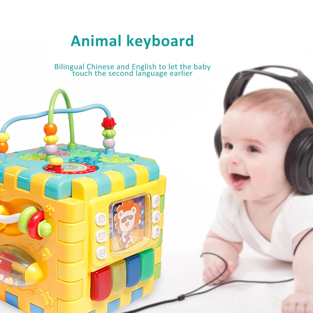 LOOZYKIT развивающие игрушки 1-2-3 лет строительные блоки куб дети Шестигранная коробка мальчики и девочки форма сопряжение подарок для детей