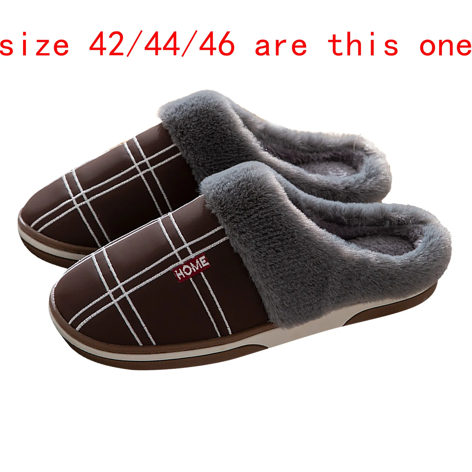 Men shoes winter Slippers Suede Gingham Plush Velvet Indoor shoes for Men Home Slippers 2021 Non slip Waterproof Male slipper