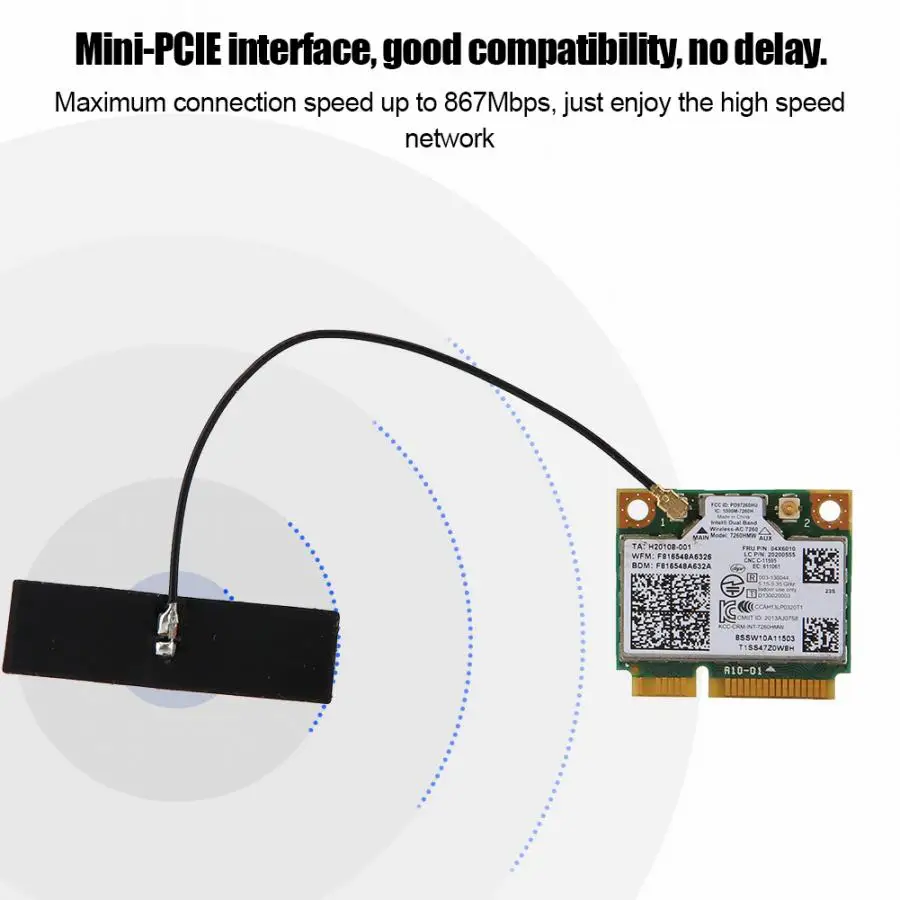 Сетевая карта с интерфейсом USB для Intel 7260HMW AC Двухдиапазонная 867M Bluetooth 4,0 Беспроводная сетевая карта для lenovo/ibus [S] Сетевая карта lan