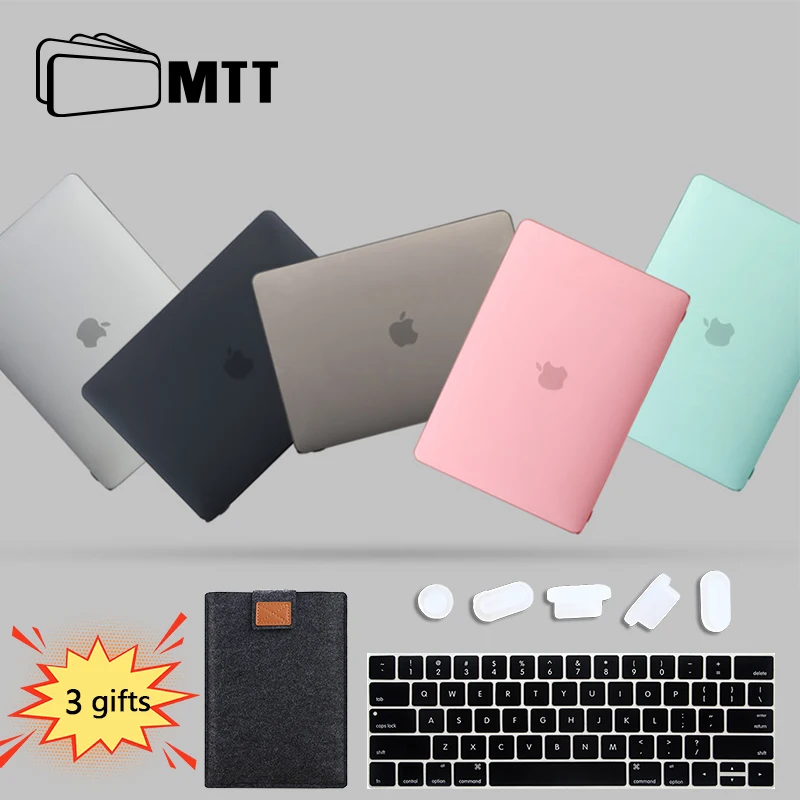 MTT матовый чехол для ноутбука Macbook Pro 13 15 дюймов Жесткий Чехол для mac book Air Pro retina 11 12 13 15 Сенсорная панель сумка для ноутбука