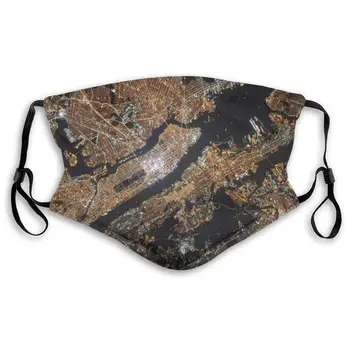 

Aerial View of The City in The Night Anti Pollution Mask for Kids Women Man Comfort Dustproof Mouth Mask with Activated Carbon