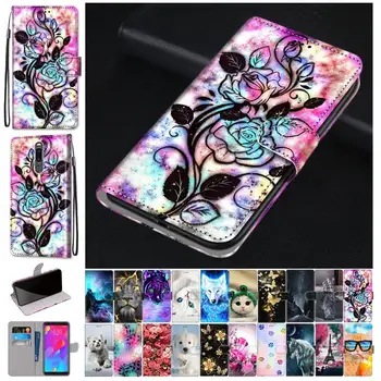 

Flower Leather Flip Wallet Cover For Meizu V8 Pro Phone Cases Bag Cover Stand Protective Card Slot Holder for Meizu X8 M8 Case