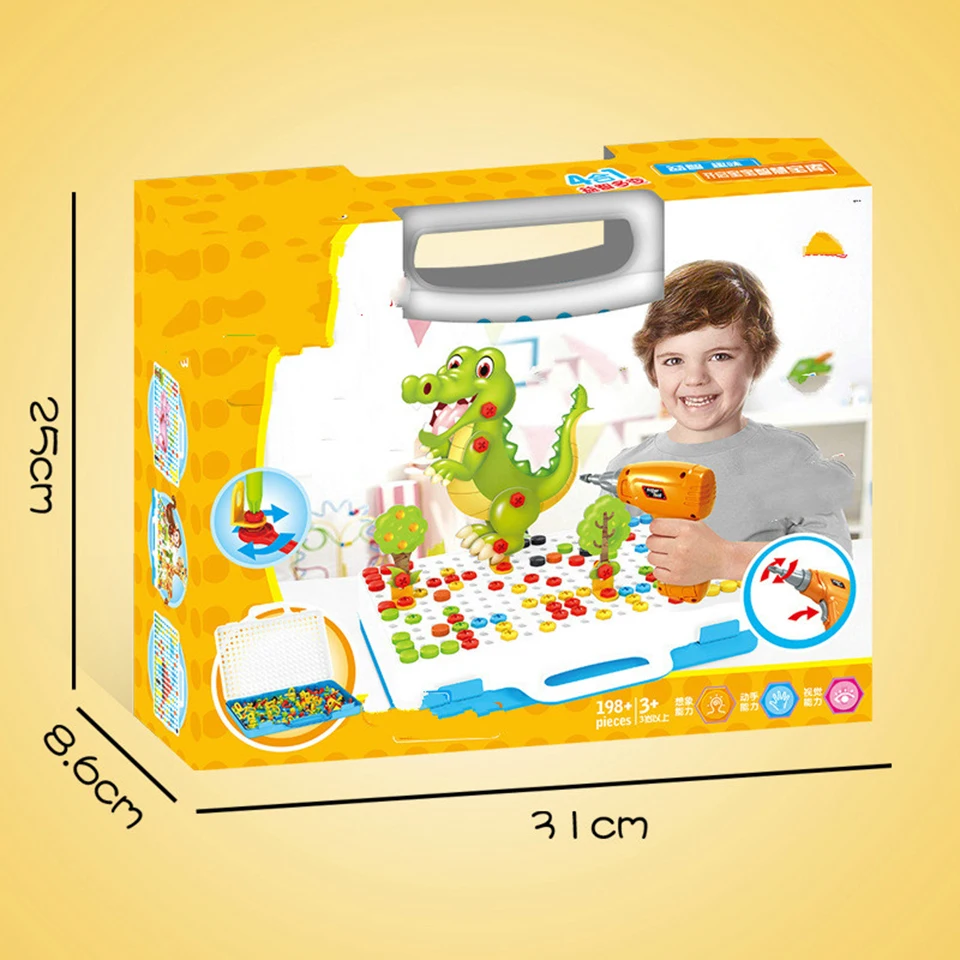Детская игрушка 3d головоломка мультфильм животное доска аксессуары головоломка игрушки новые аксессуары подходит для игрушки дрель Собранный креативный набор