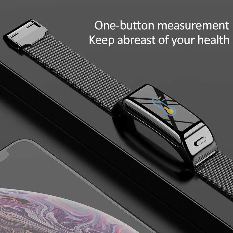 2-in-1 Bluetooth Headset Heart Rate Health Monitoring Smart Phone Watch Bracelet