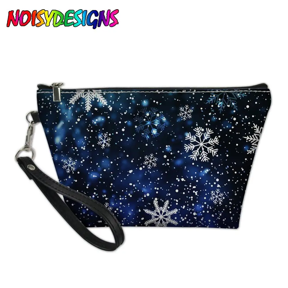 NOISYDESIGNS, снежные хлопья, сумки для макияжа для девочек, сумка для хранения, чехол-карандаш, женский косметический Чехол, s Bolsa Feminina, органайзер для красоты