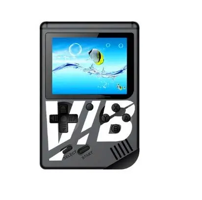 Миниатюрный крючок для рыбалки супер VIB видео игровая консоль вибрирующий портативный игровой плеер построенный 161 игр с 30 вибрирующими играми - Цвет: black