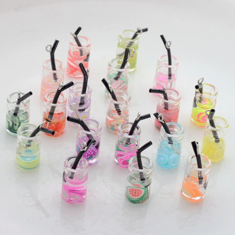 10pcs Charms Fruit Orange Apple Strawberry Lemon Juice Pendant Crafts Making Findings Handmade Jewelry DIY for Earrings Necklace | Украшения