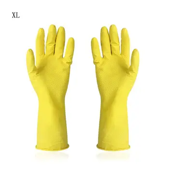 

1 Pair Kitchen Cleaning Latex Gloves Super Thin Waterproof Oiltight Tableware Gloves Kitchen Silicone Latex Cleaning Gloves