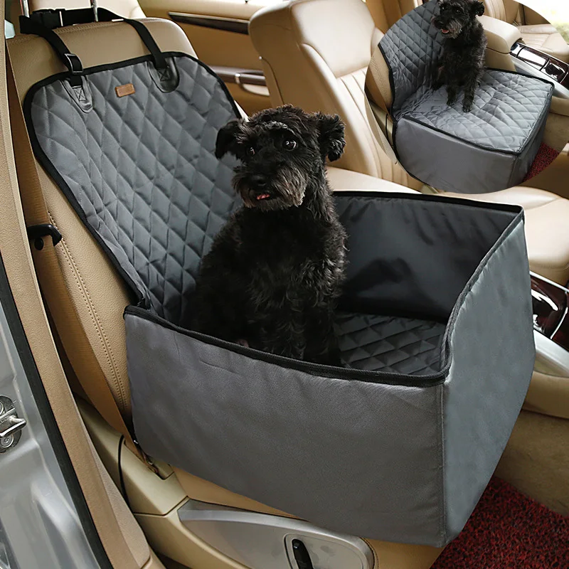 2 en 1 coche frente cubierta de asiento de coche para mascotas impermeable canasta para cachorro Anti-Silp Pet Car Carrier perro gato de coche de viaje al aire libre