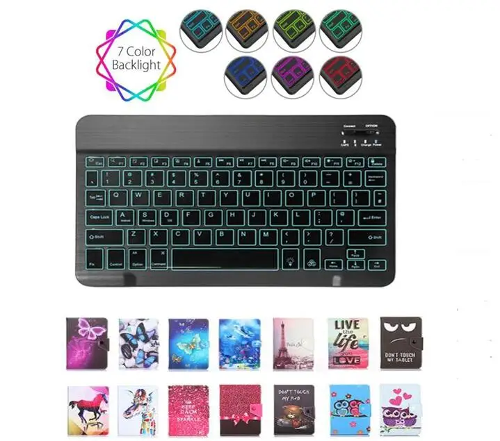 Беспроводная Bluetooth клавиатура со светодиодной подсветкой чехол для Samsung Galaxy Tab S6 10
