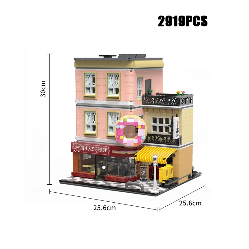 Creator City street view moc строительный блок выпечки дом модель assemable кирпичи коллекция образования игрушки коллекция для подарка