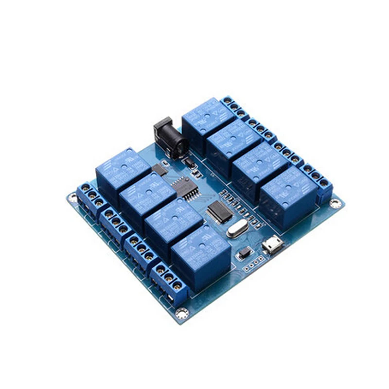 DC 5 В 10A 8 канальный Micro USB индикатор реле Модуль ПК верхняя компьютер ICSE014A программное обеспечение управления