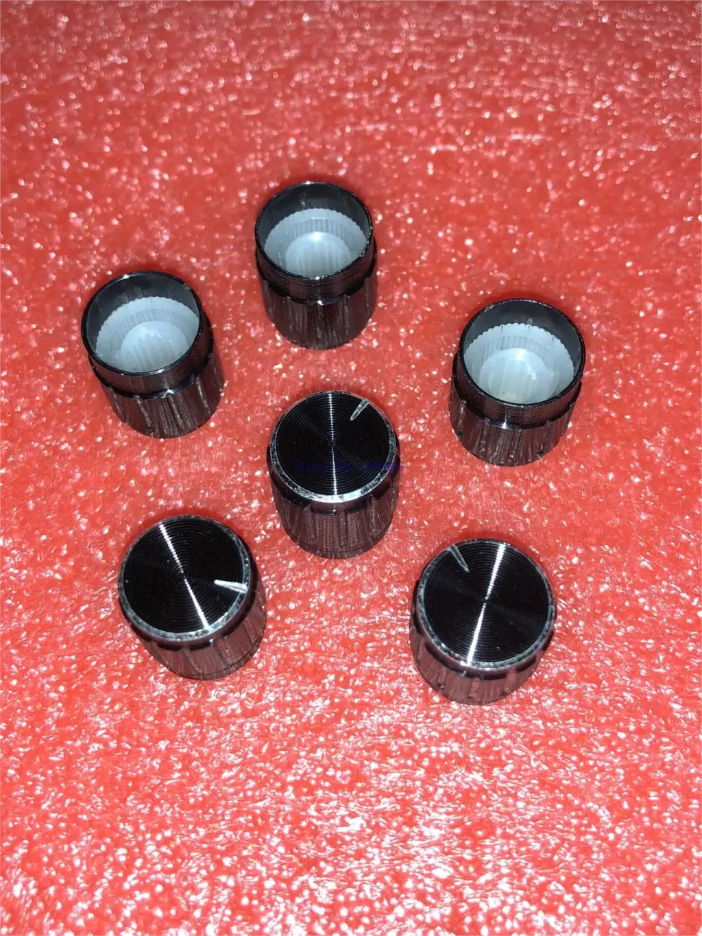 10pcs/lot 15*17mm aluminum alloy potentiometer 15*17 knob rotary switch volume control knob black In Stock