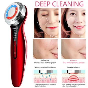

RF Anti-aging LED Photon Frequency Lifting And Tightening Beauty Equipment Electroporation LED Photon Facial RF Radio Frequency