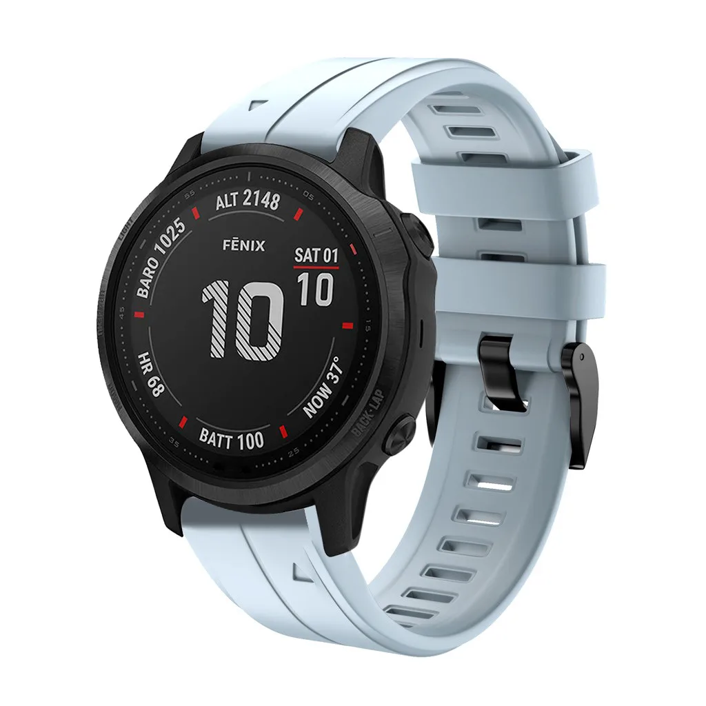 Силиконовый браслет с быстросъемным ремешком для часов Garmin fenix 6 S/6 Spro
