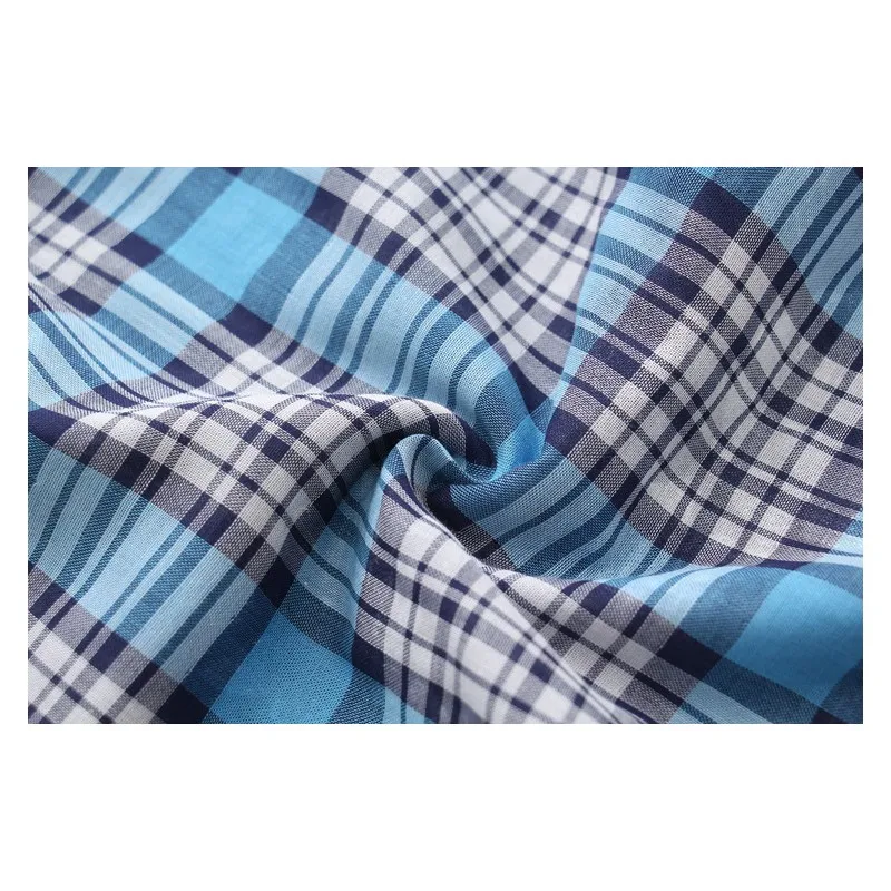 Summer Men 100%Cotton Sleep Bottoms Male Beach Short Casual Plaid Underwear Half Pants Swimming Shorts 3pcs/lot Home Shorts