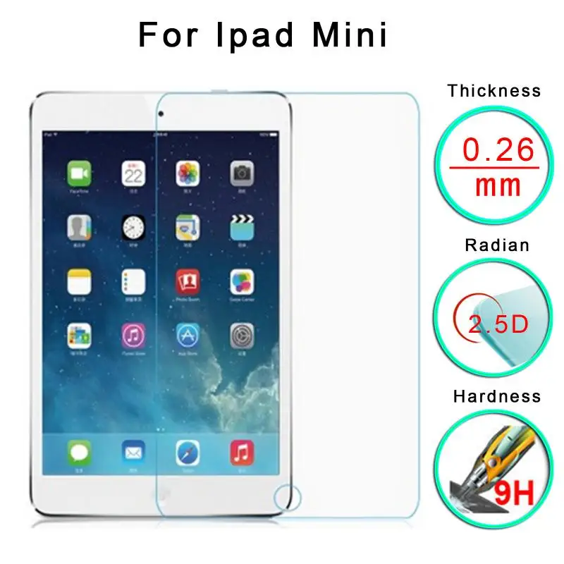 

2019 New Tempered Glass Screen Protect Film For Apple IPad Mini 1 2 3 9H Clear Premium