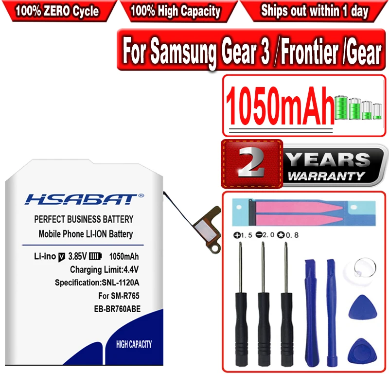 HSABAT 1050 мАч EB-BR760ABE аккумулятор для Samsung Gear 3 Frontier S3 Classic SM-R760 SM-R765 SM-R765S | Мобильные