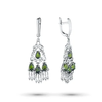 

Earrings made of silver with chrome diopside e0605sg04201039