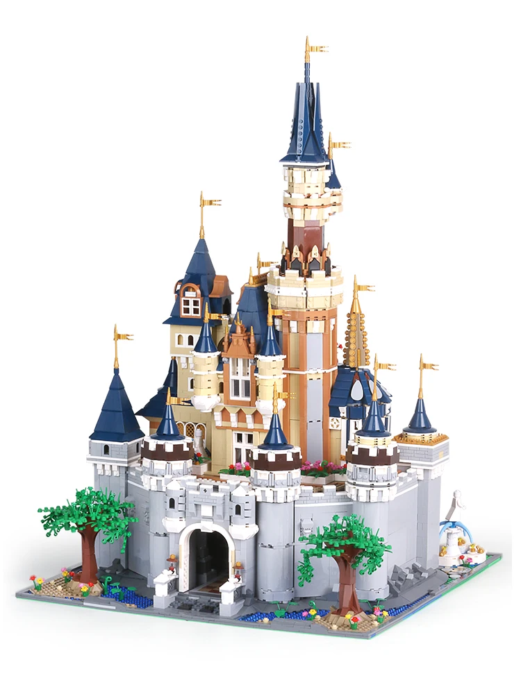 Online El Disneys Cenicienta princesa Castillo Compatible con Legoing 71040 modelo Kit bloques de construcción ladrillos regalos juguetes para niños