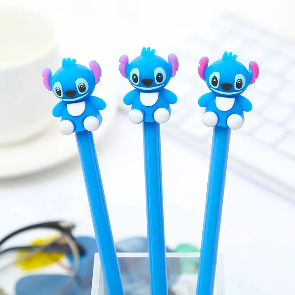 Корейская модная Милая крутая гелевая ручка Kawai Stitch аниме голубая кавайная