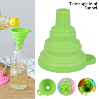 

Silicone Folding Telescopic Long Neck Funnel Creative Household Liquid Dispensing Mini Funnel Kitchen Tools
